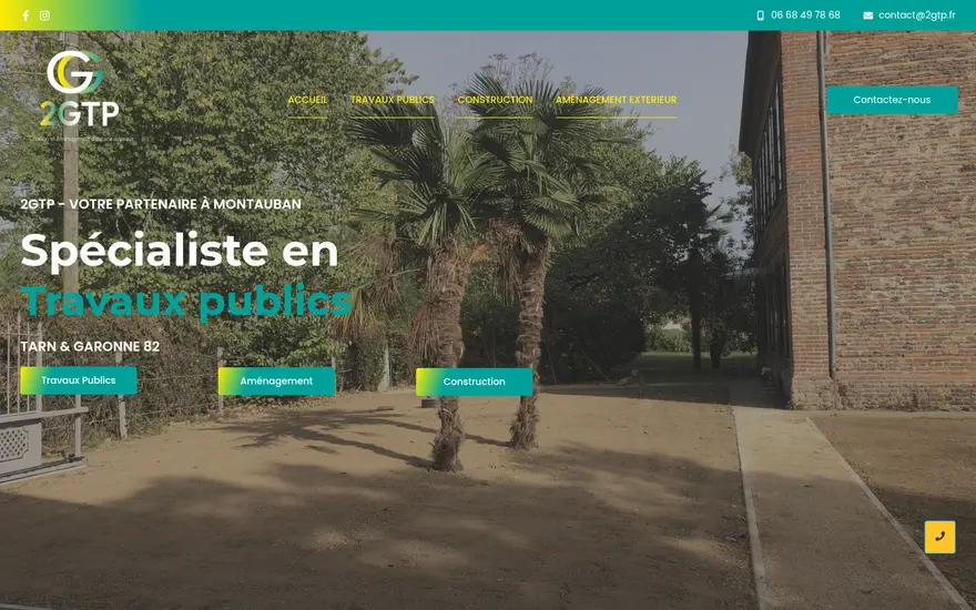Page d’accueil du site 2GTP